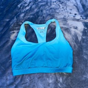 blue ombré sports bra
